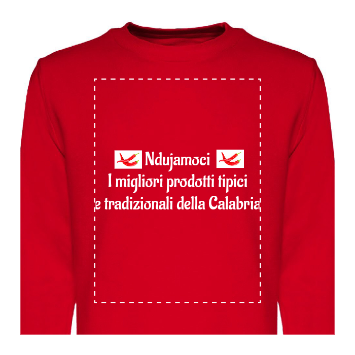 Felpa Girocollo in French Terry Personalizzabile F/R