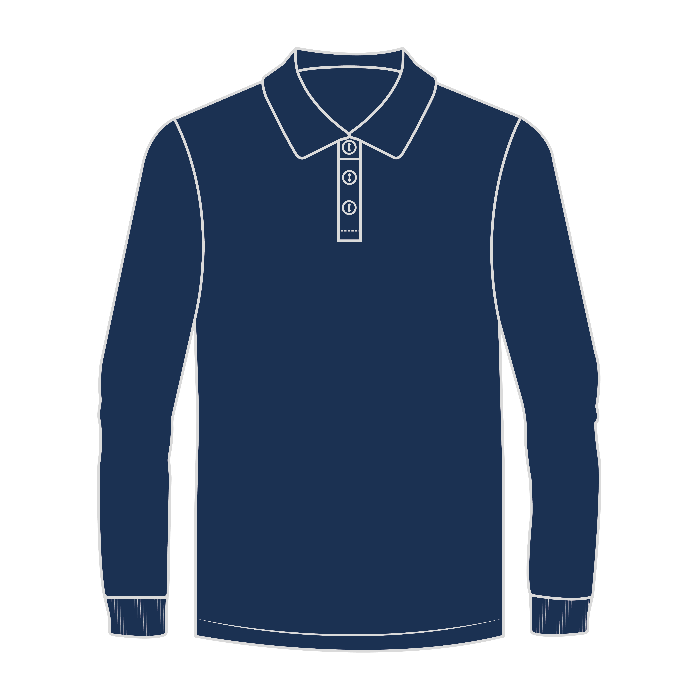 PREMIUM LONG SLEEVE POLO - FRUIT OF THE LOOM