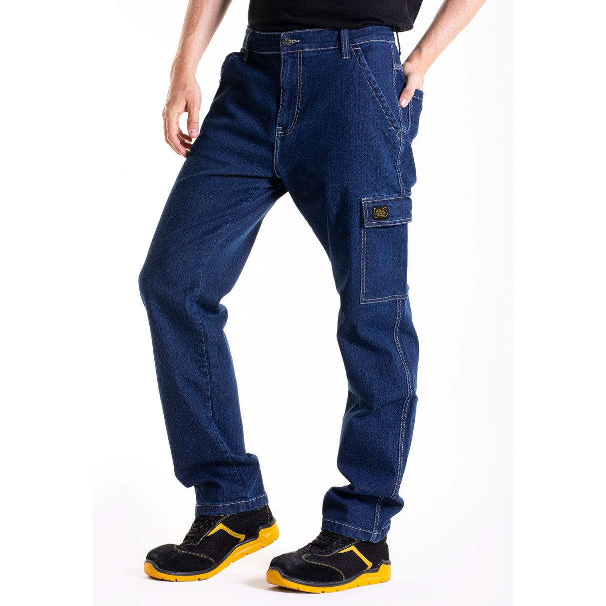 CUTTER JEANS DA LAVORO IN DENIM STRETCH FIBREFLEX A 7 TASCHE – RICA LEWIS