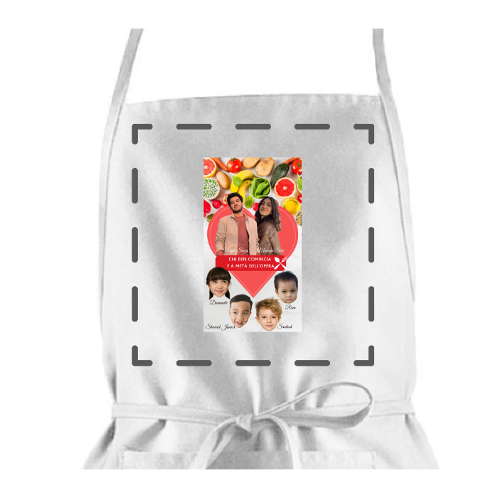 Grembiule da Cucina Personalizzabile con Foto e Scritta