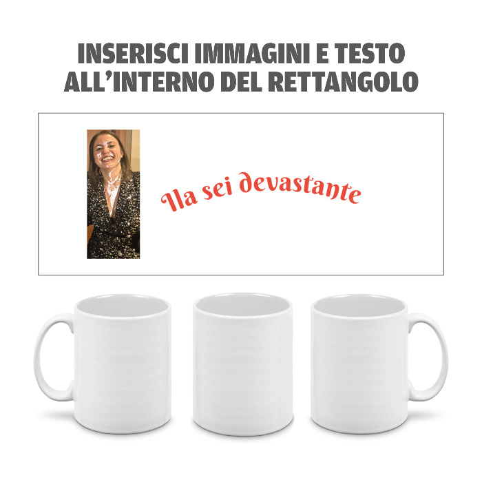 Tazza in Ceramica Personalizzata con Foto e Scritte