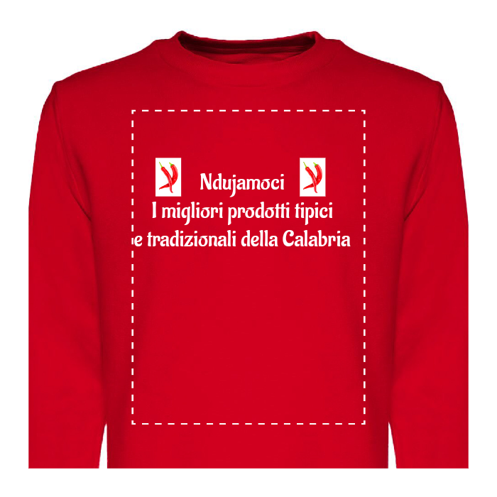 Felpa Girocollo in French Terry Personalizzabile F/R