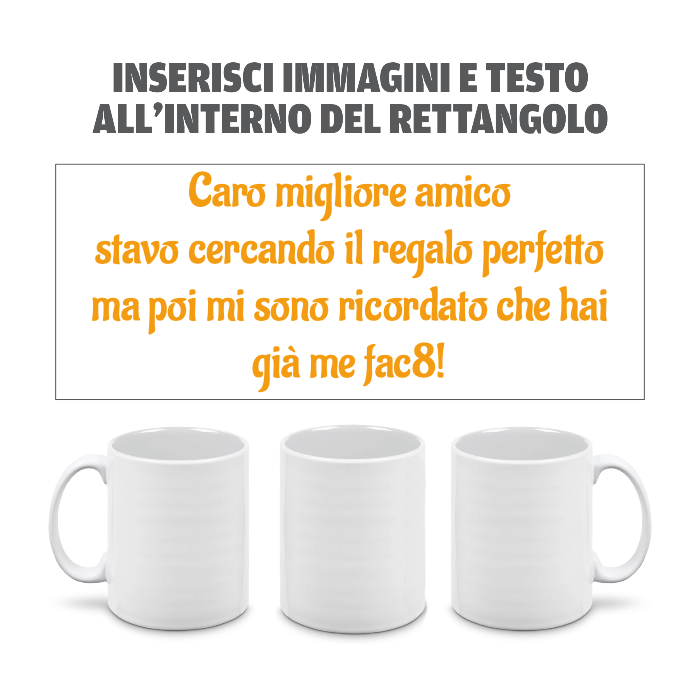 Tazza in Ceramica Personalizzata con Foto e Scritte