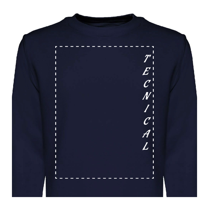 Felpa Girocollo in French Terry Personalizzabile F/R