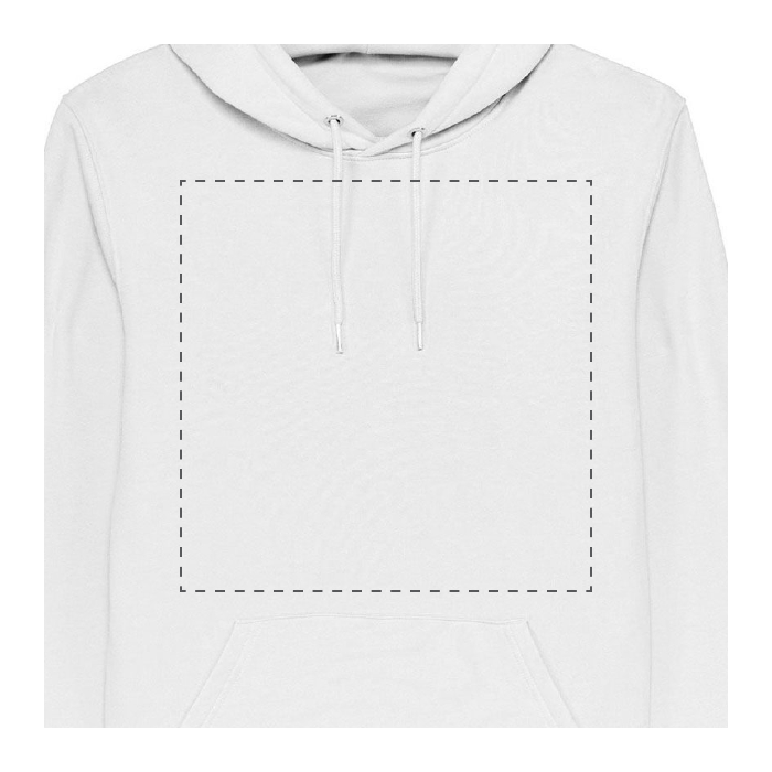 Felpa in French Terry Con Cappuccio e Tascone Personalizzabile F/R