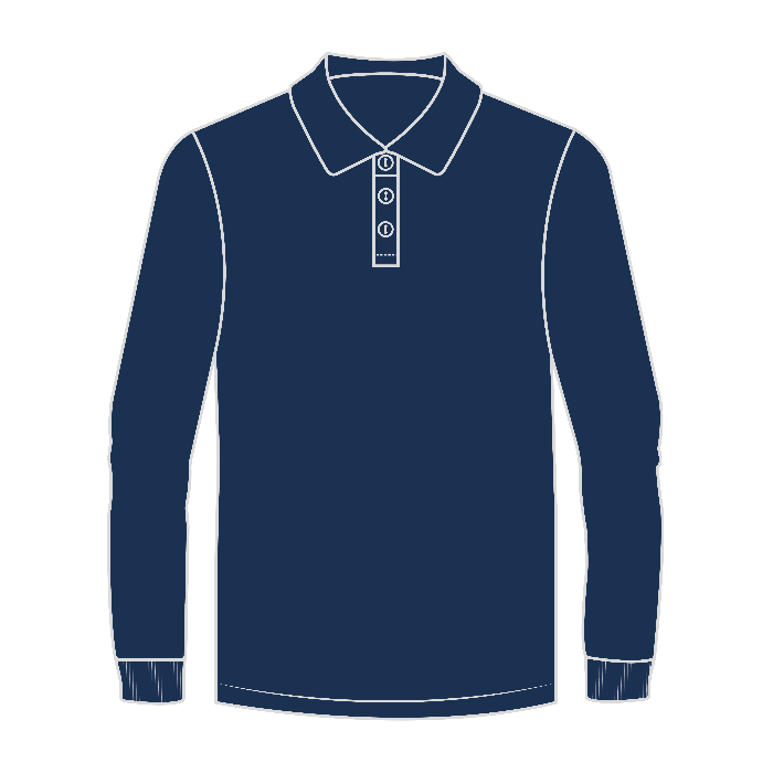 PREMIUM LONG SLEEVE POLO - FRUIT OF THE LOOM