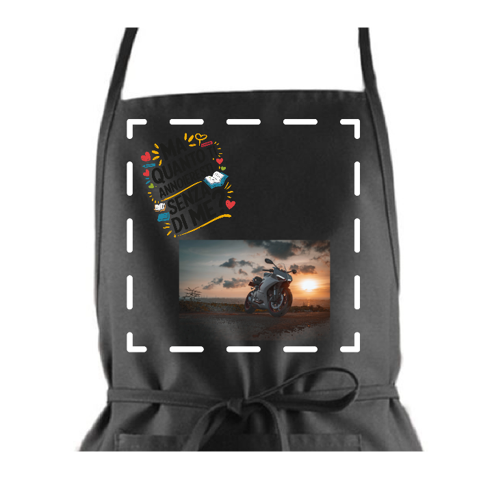 Grembiule da Cucina Personalizzabile con Foto e Scritta