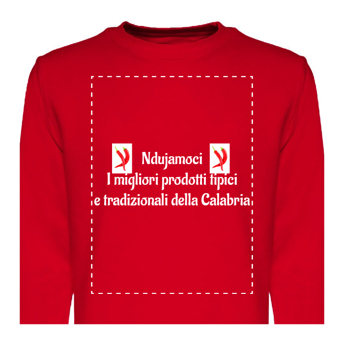 Felpa Girocollo in French Terry Personalizzabile F/R