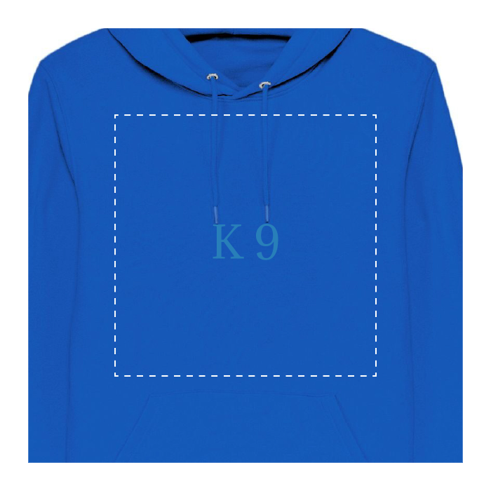 Felpa in French Terry Con Cappuccio e Tascone Personalizzabile F/R