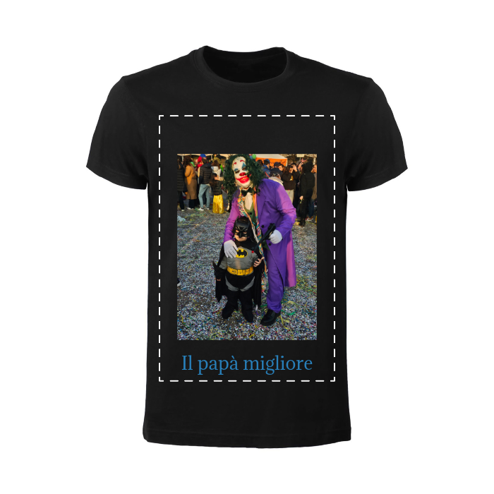 T-Shirt Personalizzabile con Foto e Scritta - Festa di Laurea, Celibato, Nubilato e Compleanno