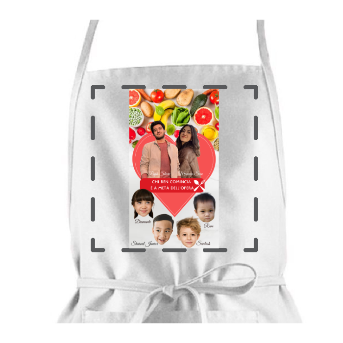 Grembiule da Cucina Personalizzabile con Foto e Scritta