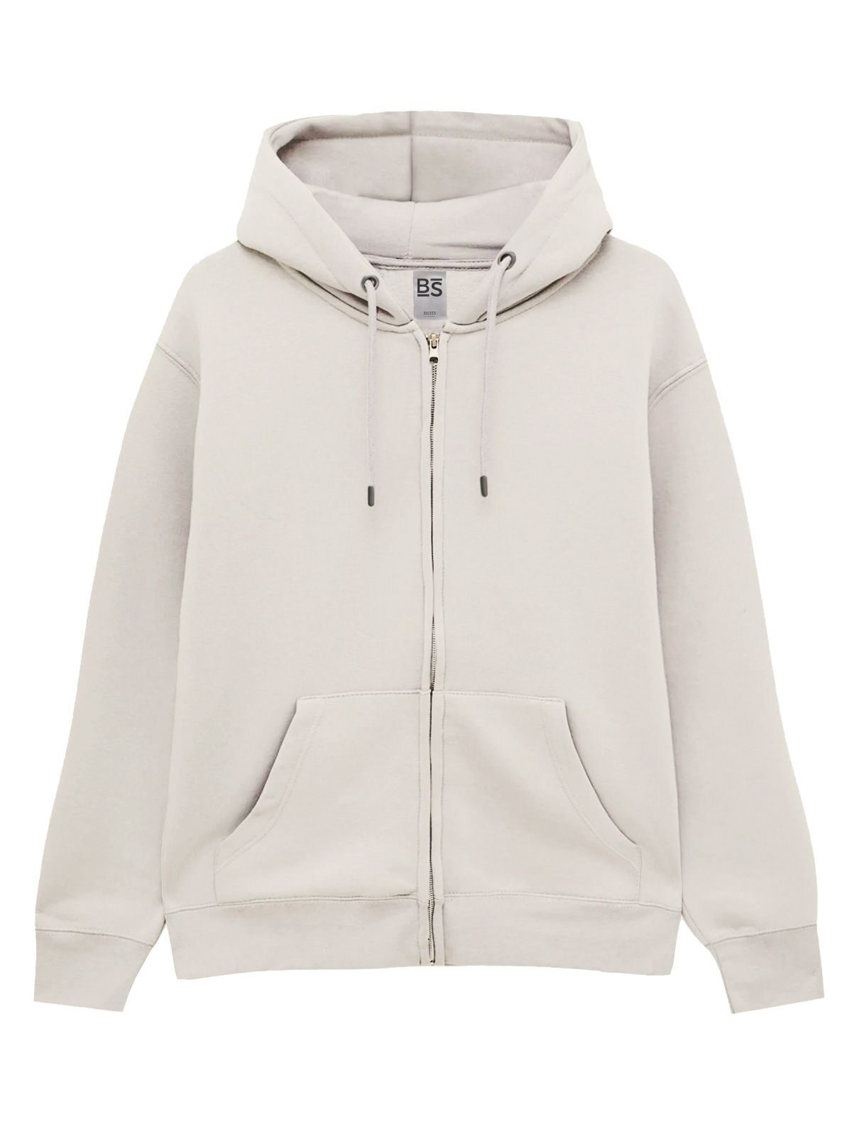 FELPA BERRY CON CAPPUCCIO E ZIP IN COTONE FRENCH TERRY - BS