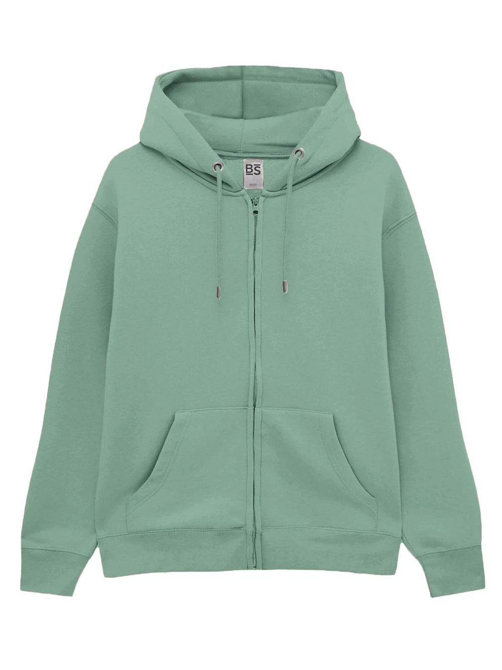 FELPA BERRY CON CAPPUCCIO E ZIP IN COTONE FRENCH TERRY - BS