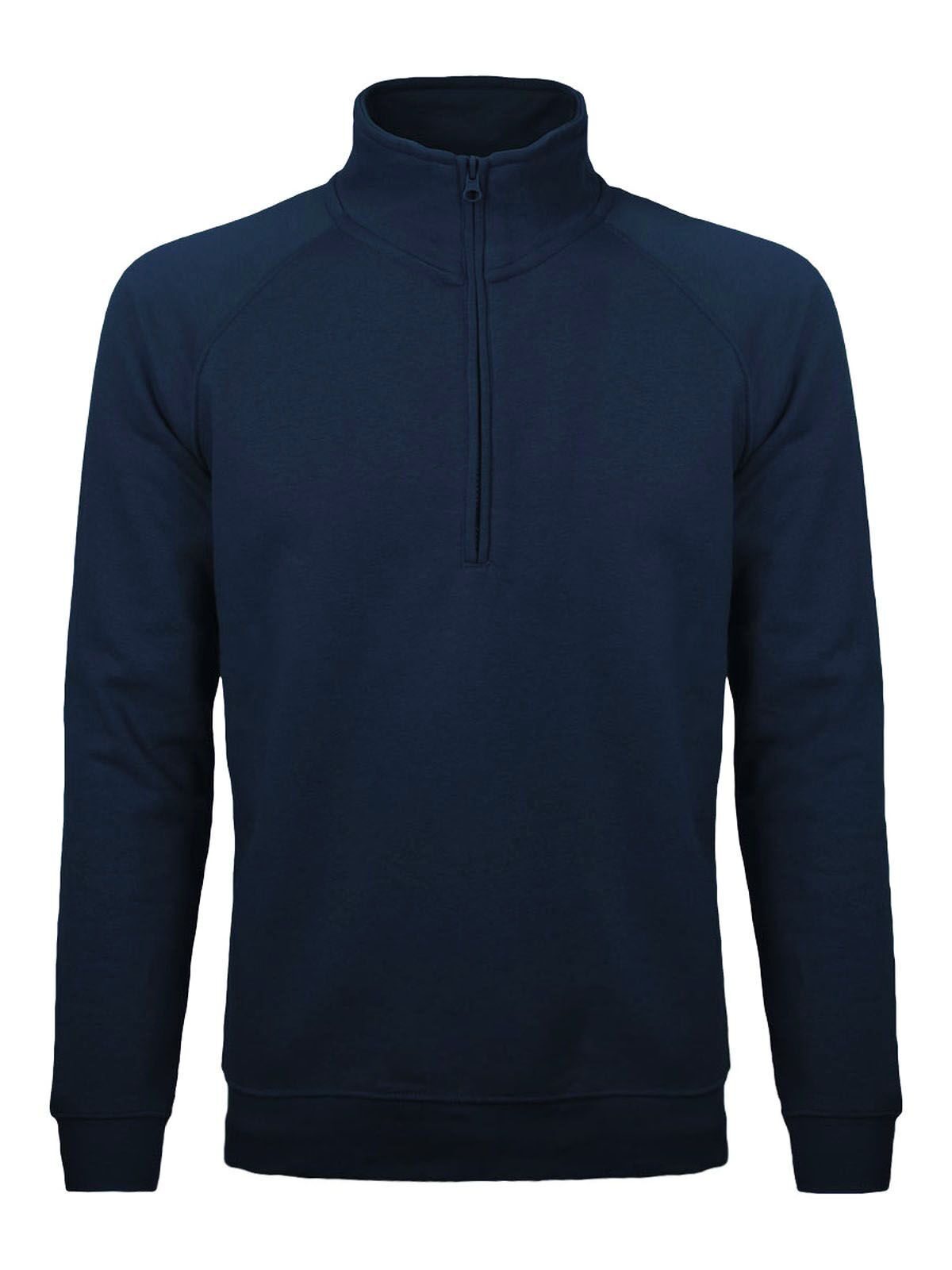 FELPA SIRIO MEZZA ZIP CON MANICHE RAGLAN IN COTONE E POLIESTERE - BS
