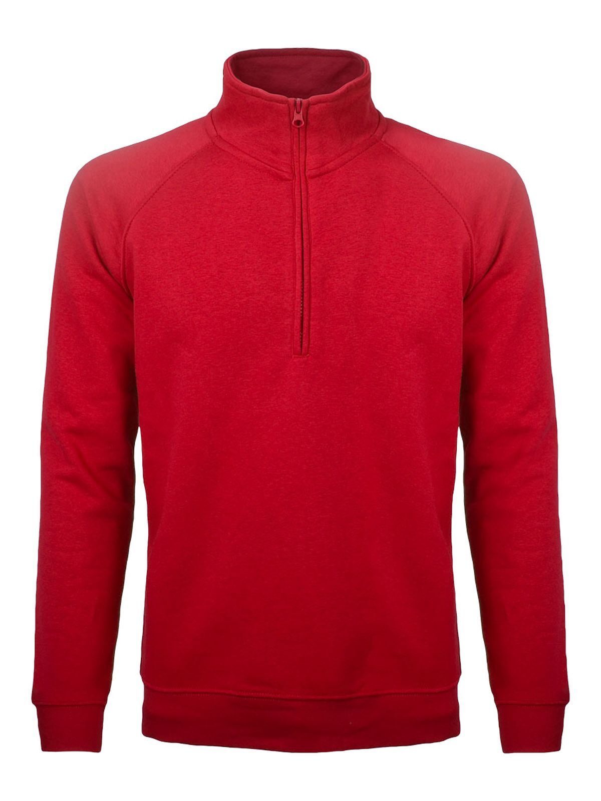 FELPA SIRIO MEZZA ZIP CON MANICHE RAGLAN IN COTONE E POLIESTERE - BS