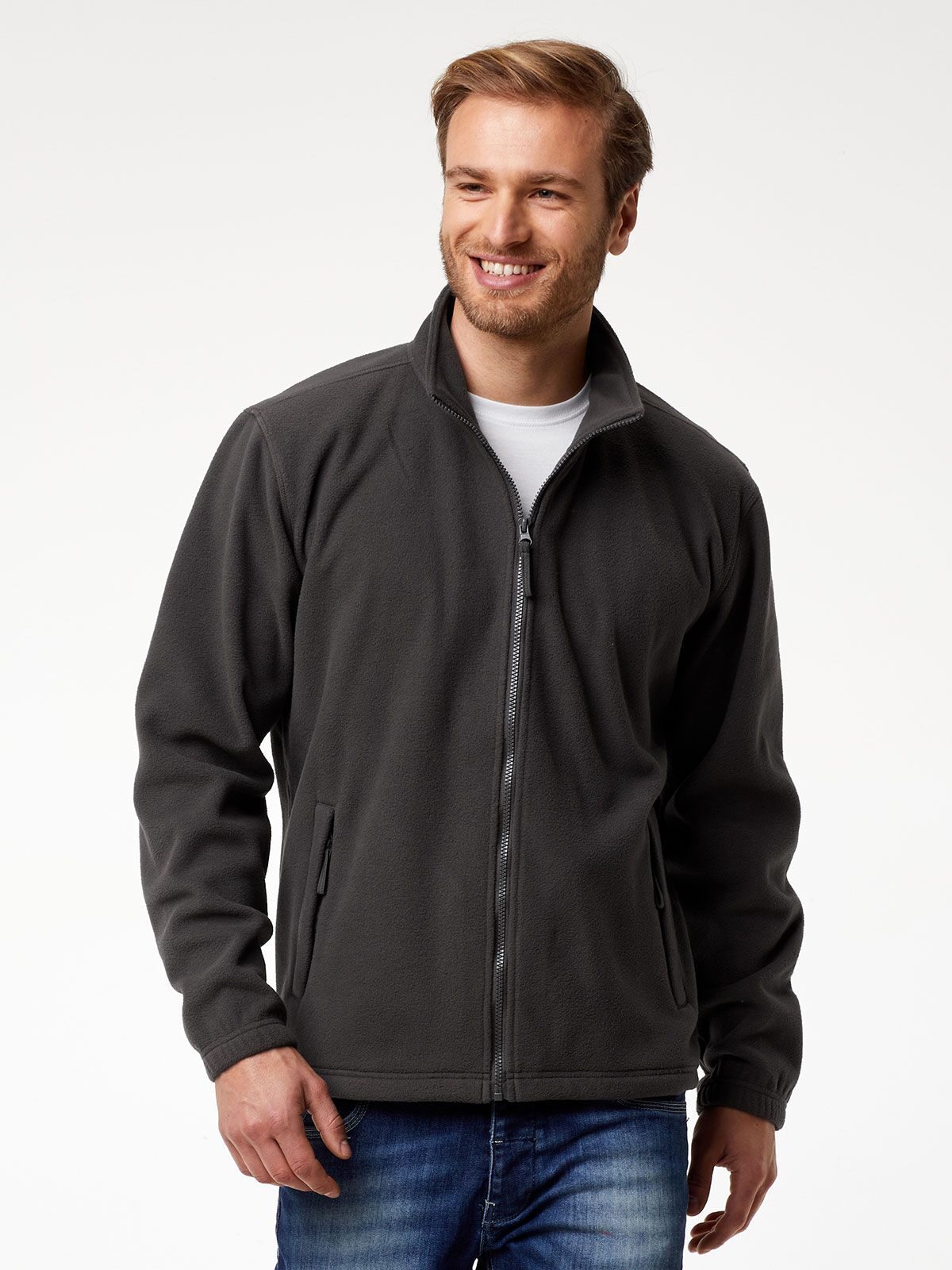 PILE UOMO 100% POLIESTERE ZIP INTERA - PEAK BS