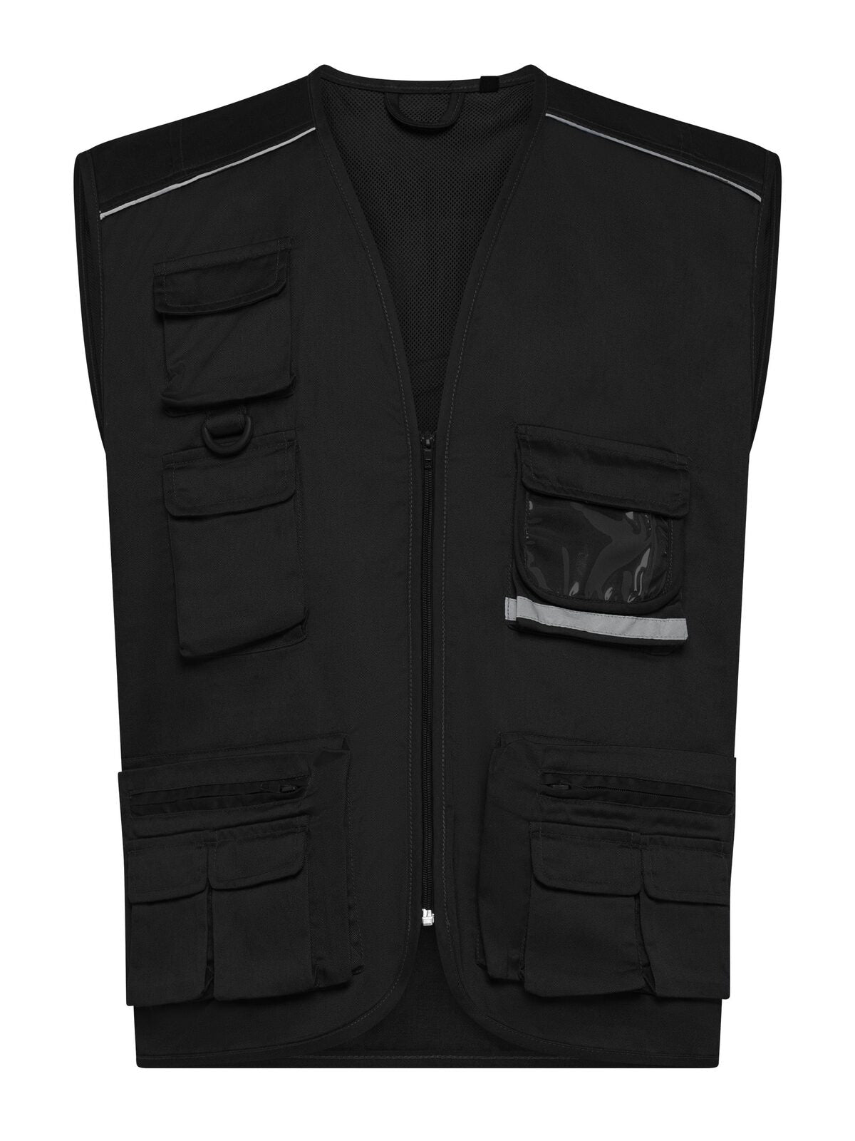 GILET MULTITASCHE UNISEX DA LAVORO CON INSERTI RIFLETTENTI – STEEL | BS