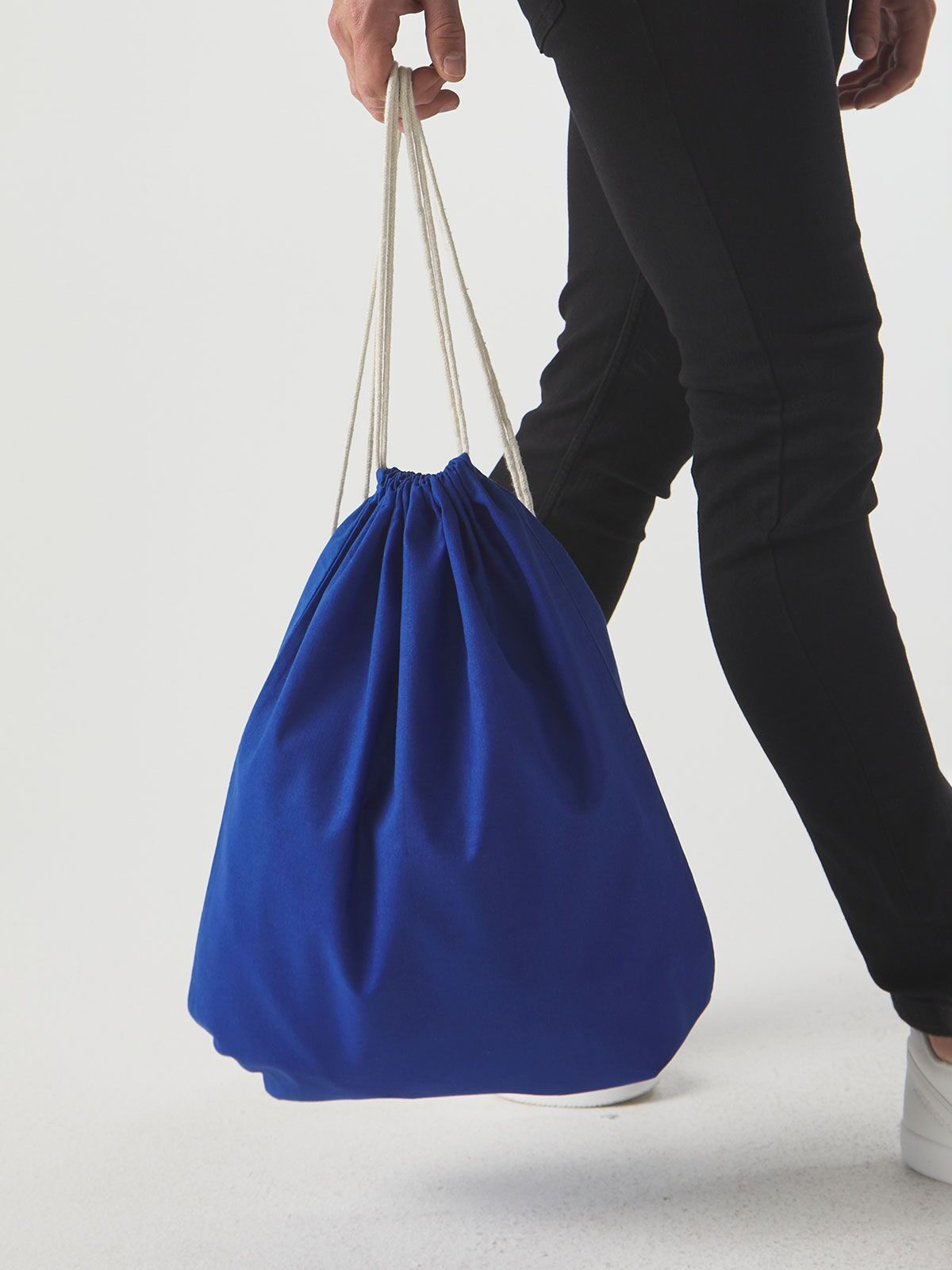 GYMSAC IN COTONE CON LACCI A CONTRASTO 100% COTONE - COTTON GYMSAC BS