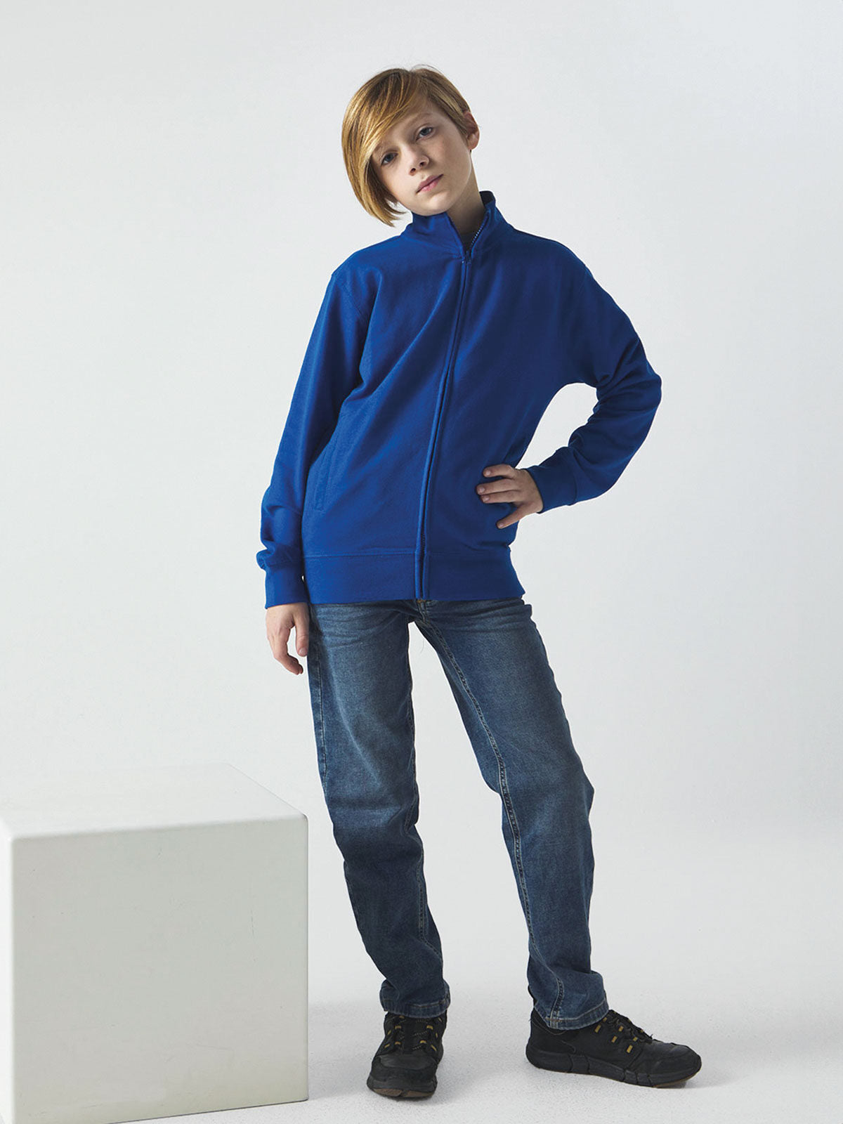FELPA PRINCE KIDS CON ZIP INTERA IN FRENCH TERRY - BS
