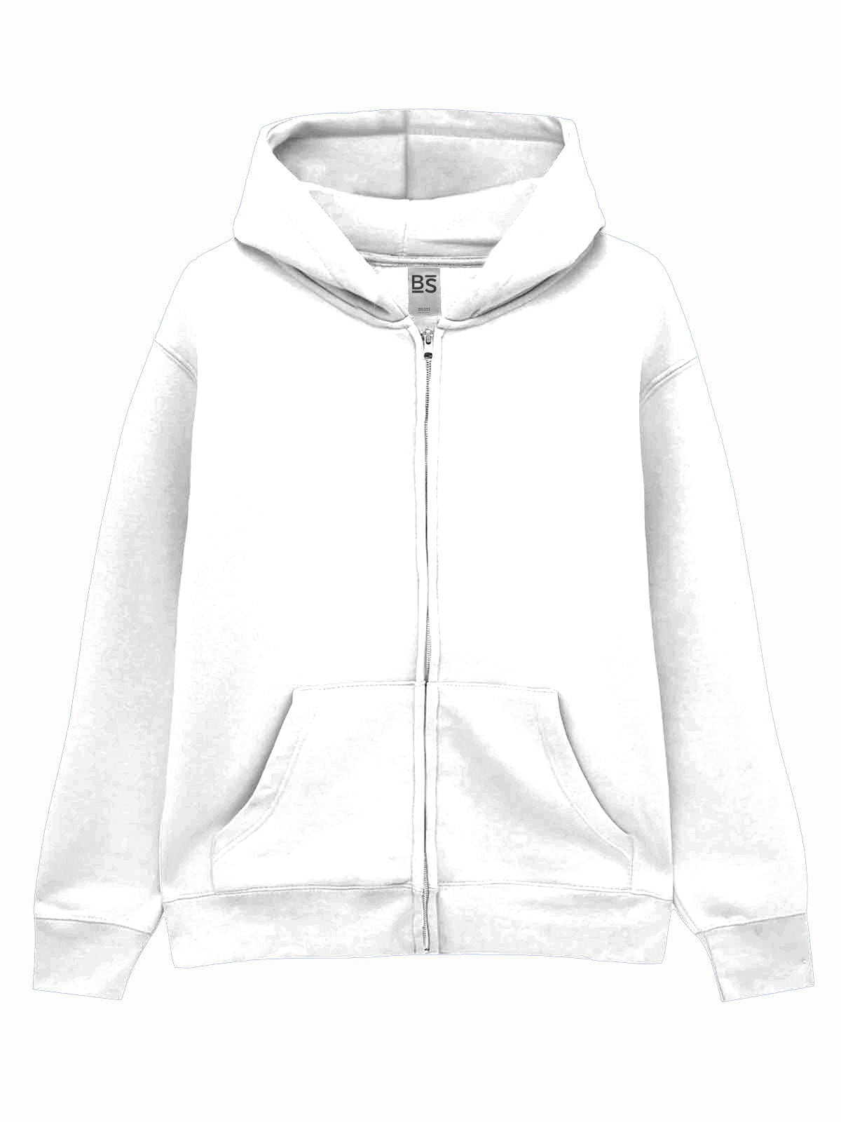 FELPA VEGA KIDS CON CAPPUCCIO E ZIP IN COTONE E POLIESTERE - BS