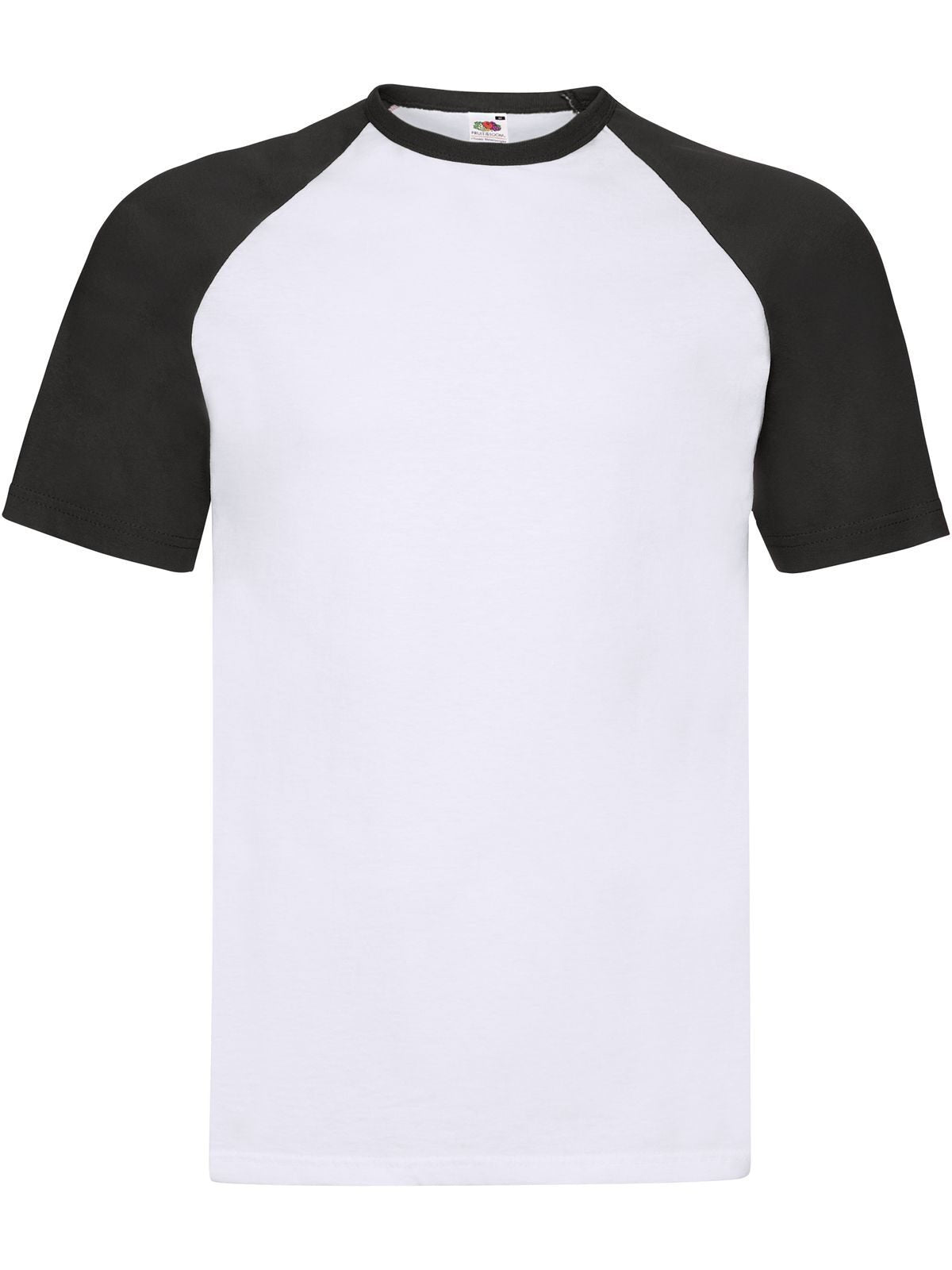 T-SHIRT VALUEWEIGHT SHORT SLEEVE BASEBALL T - FRUIT OF THE LOOMBianco-Nero