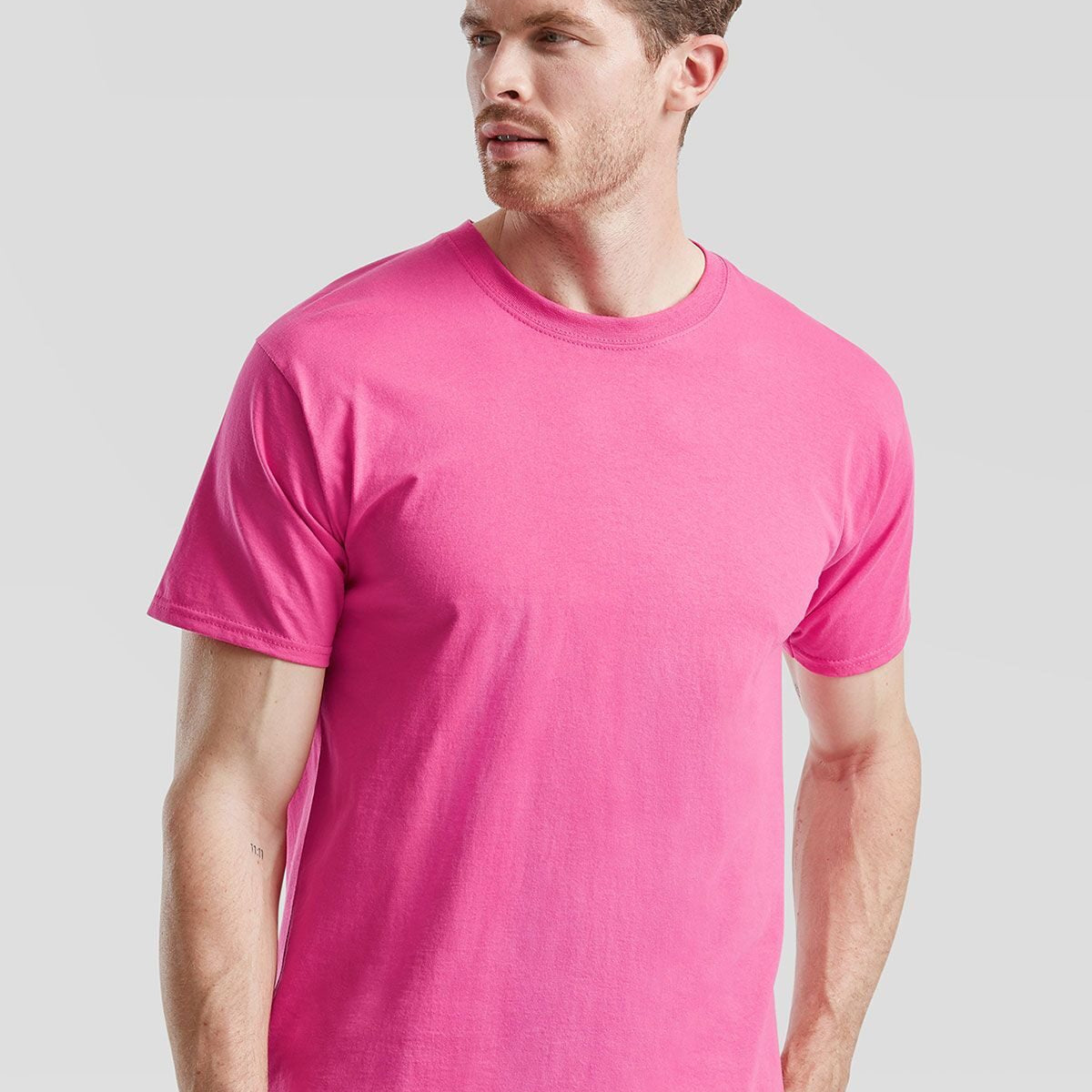 Fruit Of The Loom T-Shirt Uomo Valueweight – Cotone 100% (Grigio Carbone, Taglia M) – Maglia Base Pre-ristretta, 165g/m² - 3