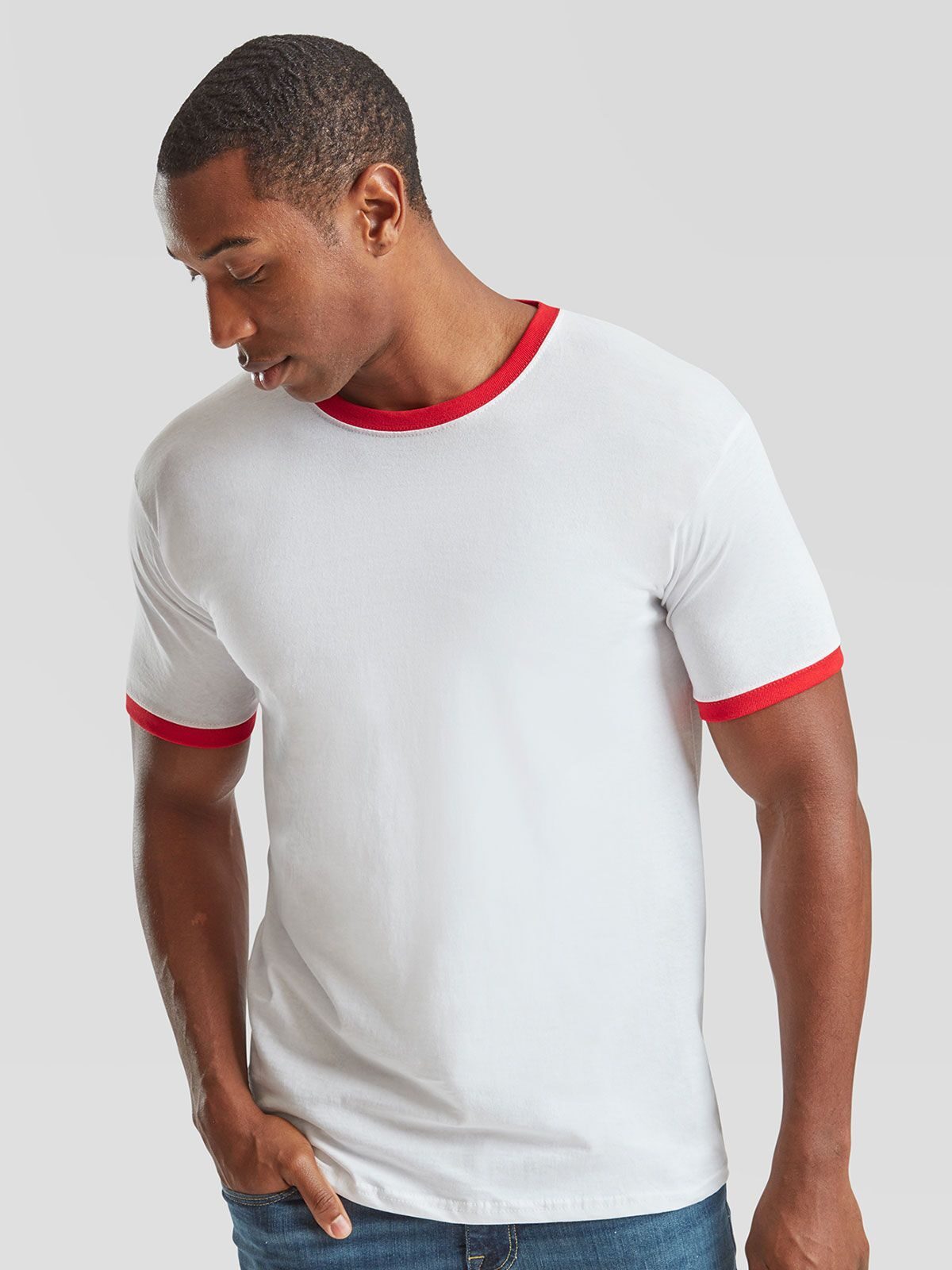 T-SHIRT VALUEWEIGHT RINGER T - FRUIT OF THE LOOM fronte