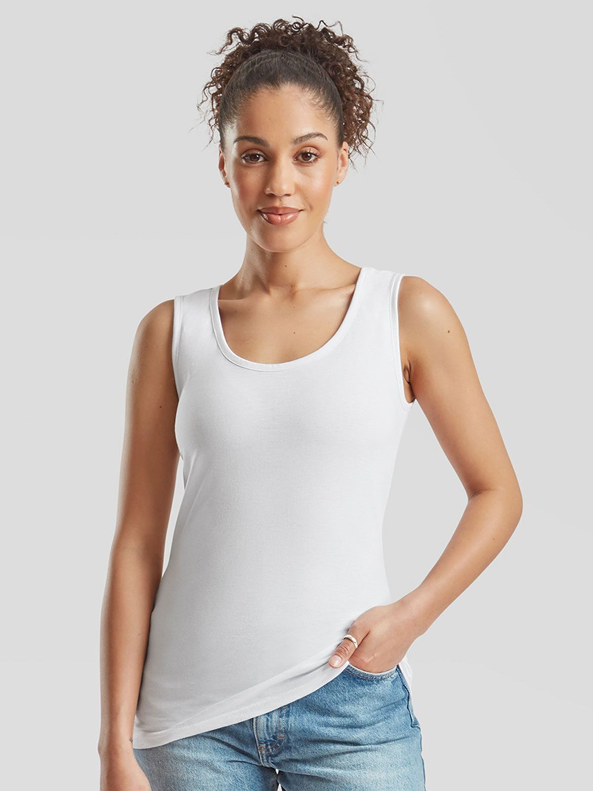 CANOTTA LADIES VALUEWEIGHT ATHLETIC VEST - FRUIT OF THE LOOM laterale