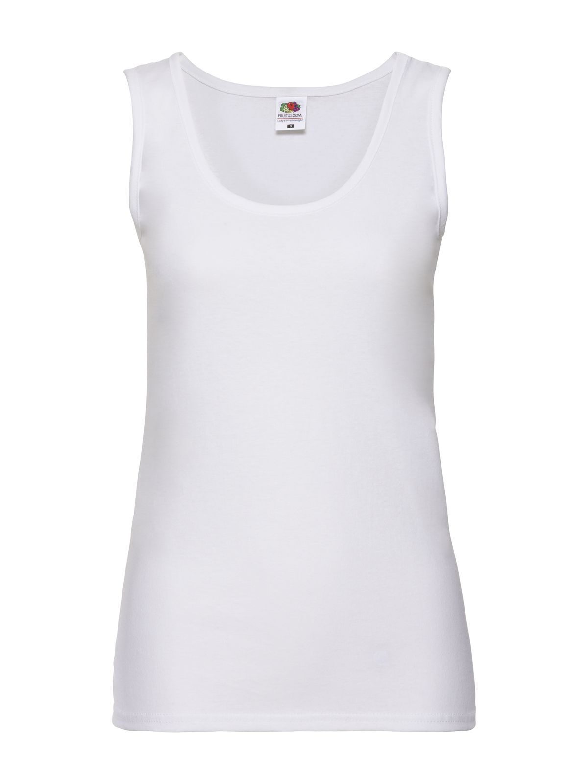 CANOTTA LADIES VALUEWEIGHT ATHLETIC VEST - FRUIT OF THE LOOMBianco