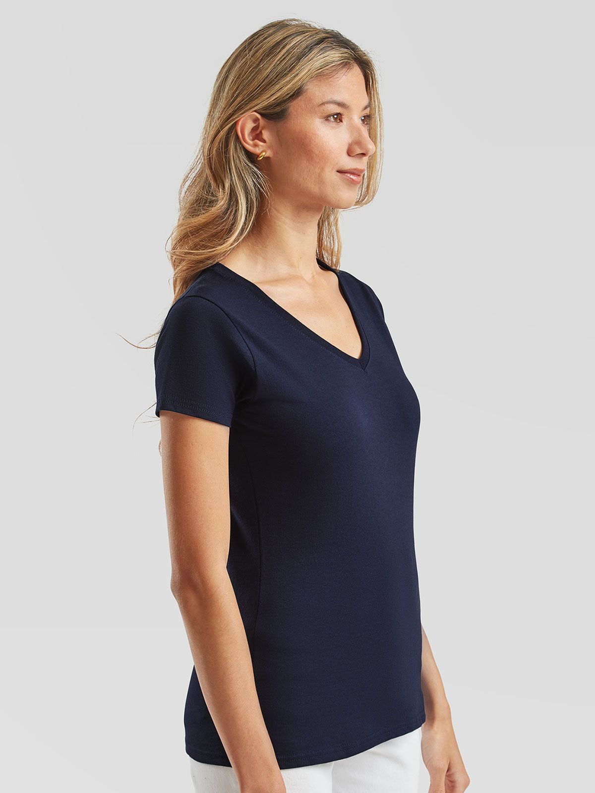 T-SHIRT LADIES VALUEWEIGHT V-NECK T - FRUIT OF THE LOOM laterale