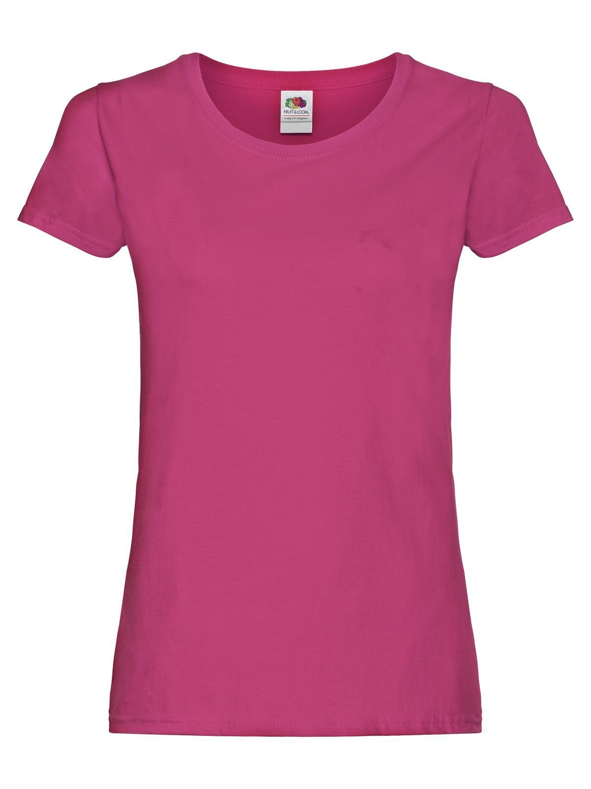 T-SHIRT LADIES ORIGINAL T - FRUIT OF THE LOOMFucsia