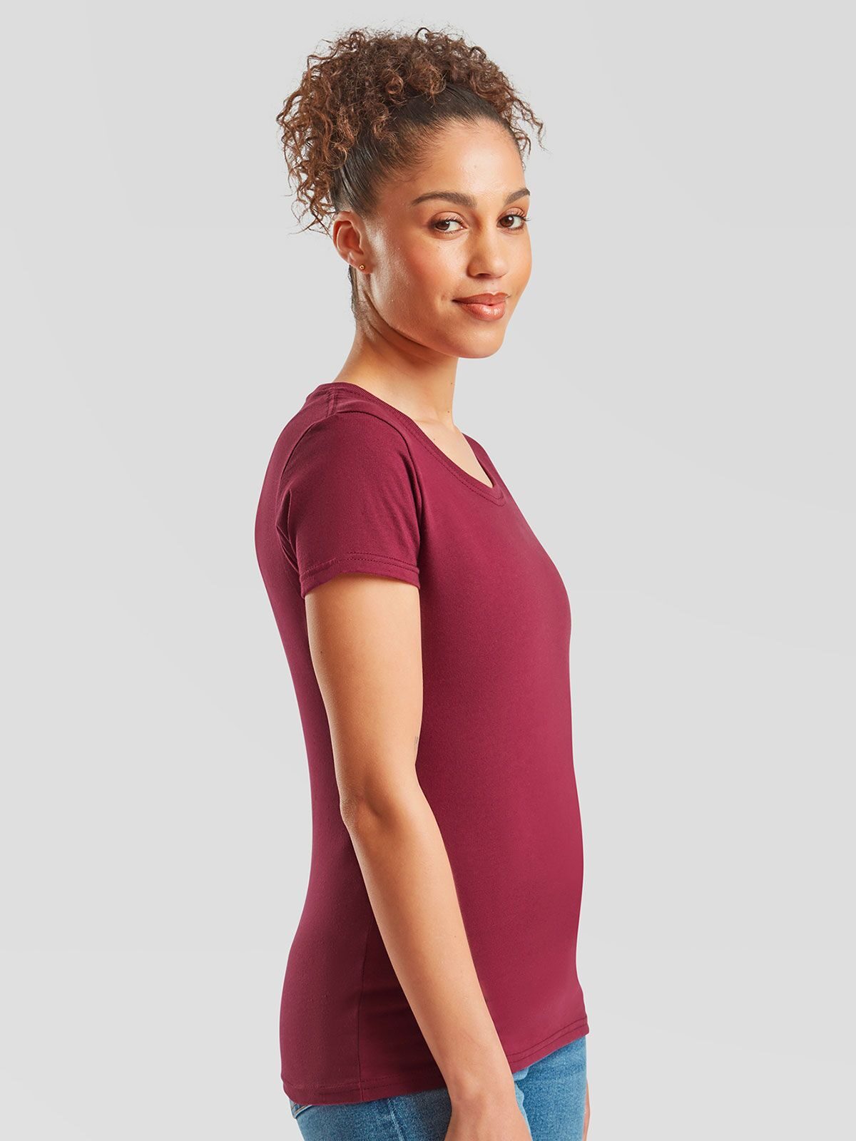 T-SHIRT LADIES ICONIC 195 T - FRUIT OF THE LOOM laterale