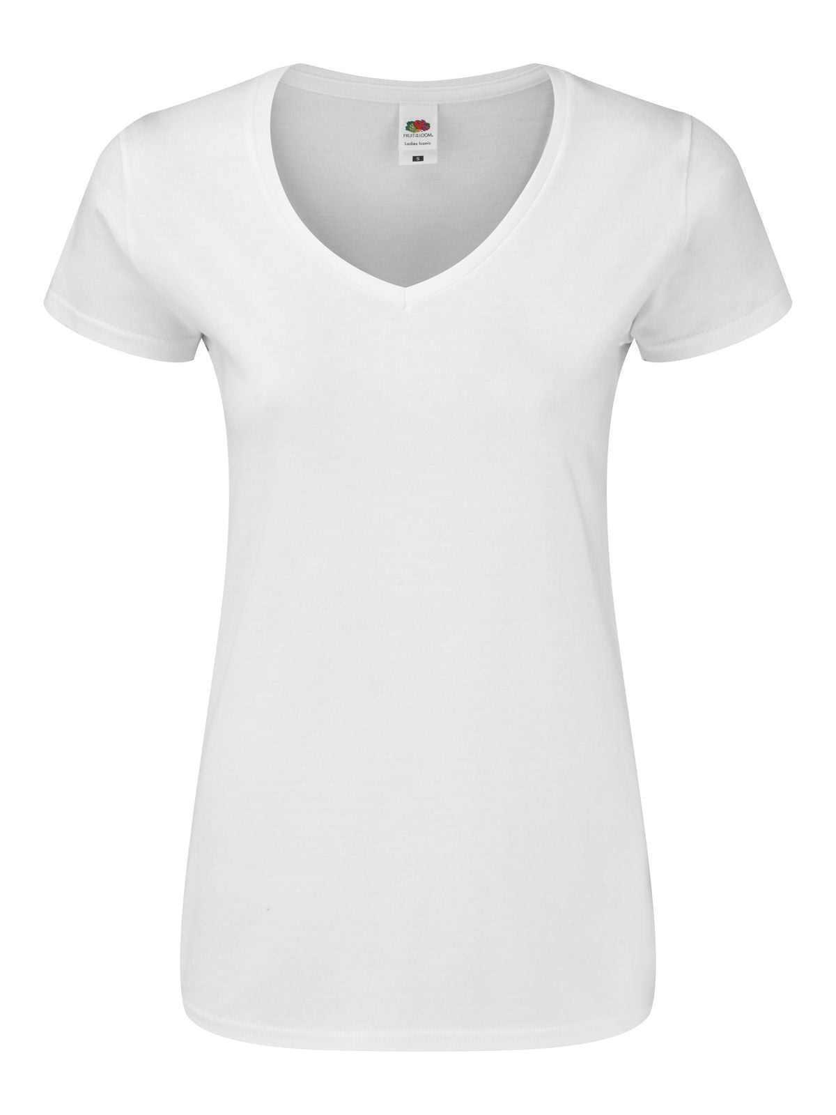 T-SHIRT LADIES ICONIC 150 V-NECK T - FRUIT OF THE LOOM