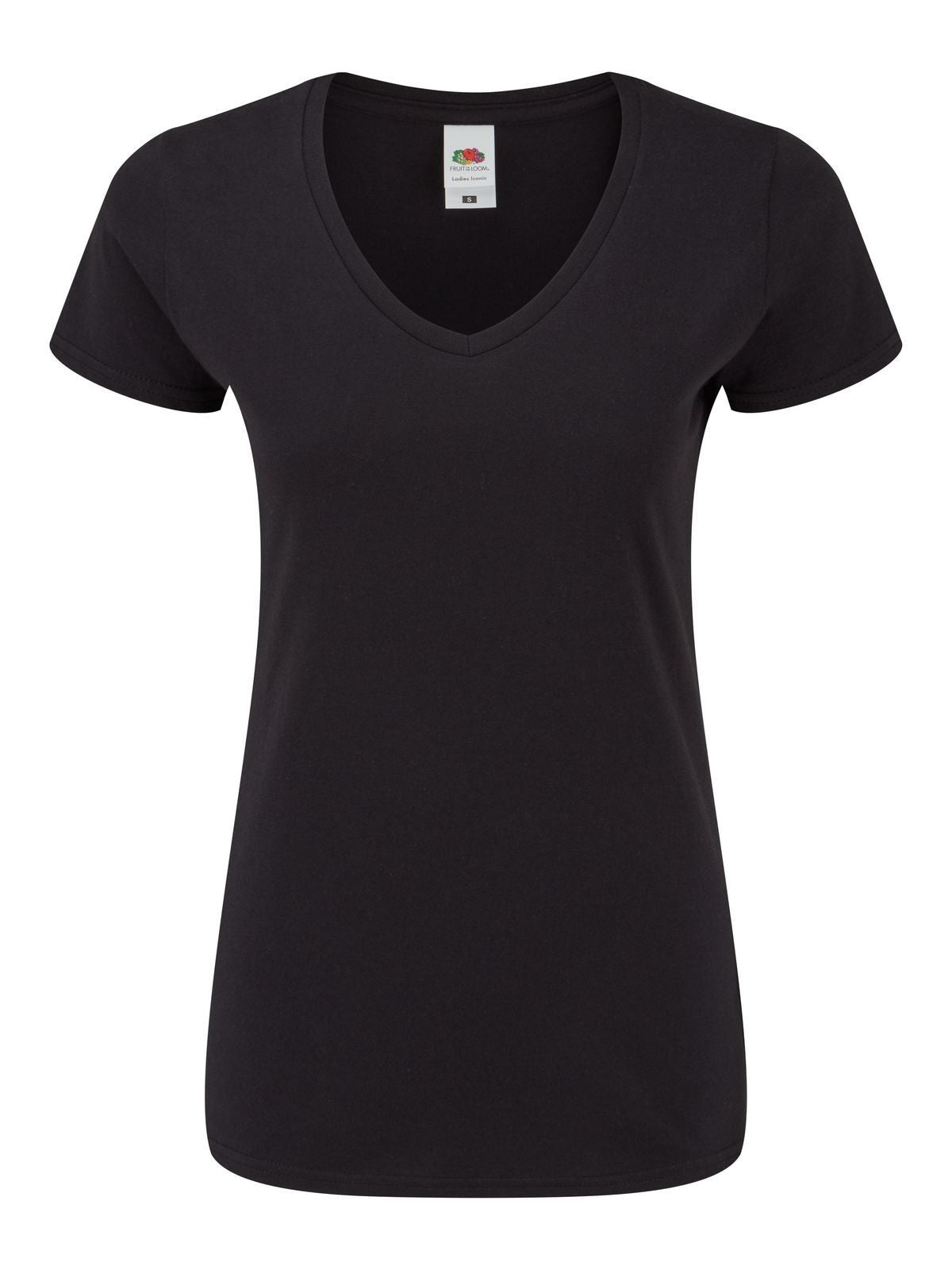 T-SHIRT LADIES ICONIC 150 V-NECK T - FRUIT OF THE LOOM