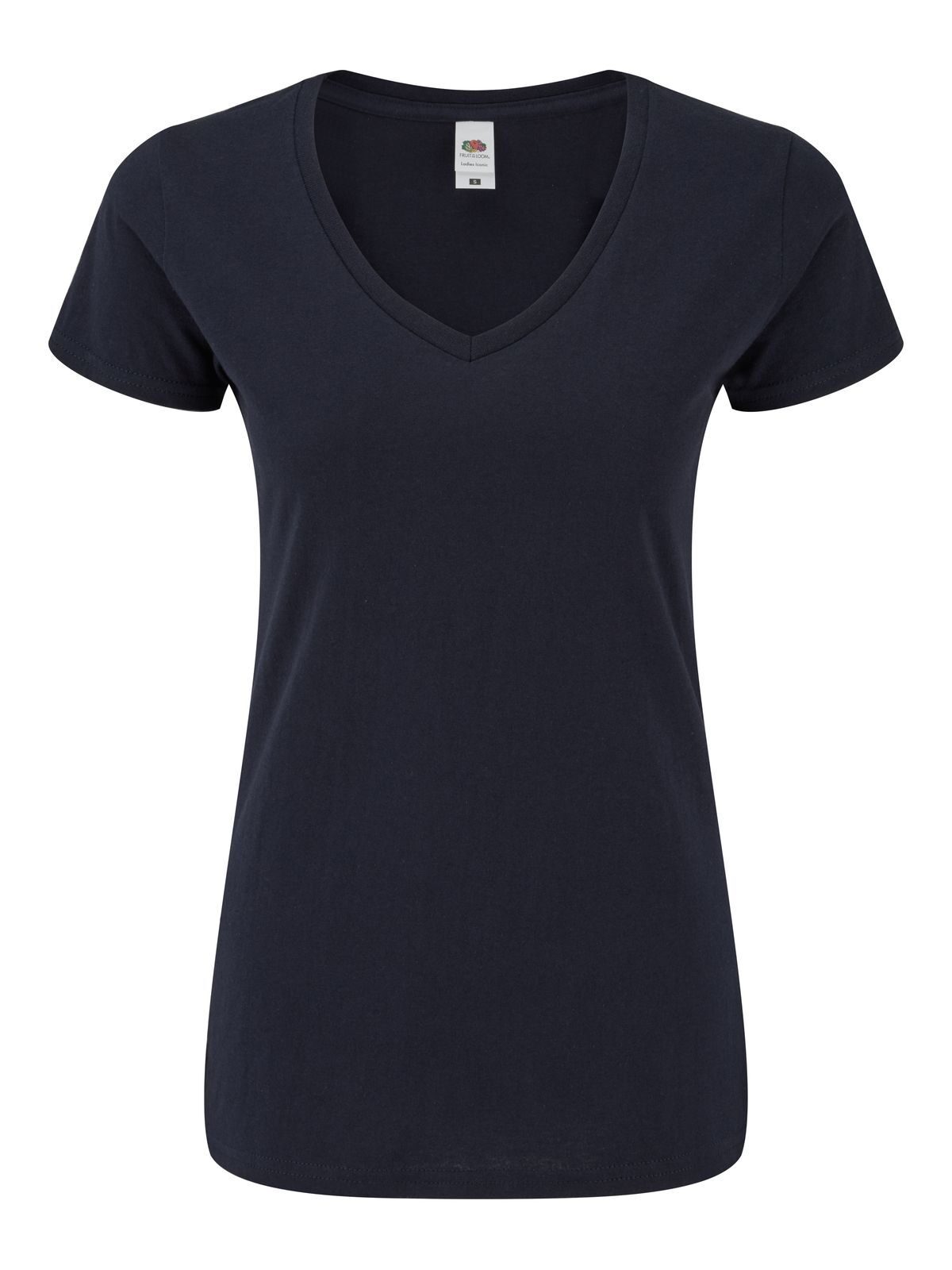 T-SHIRT LADIES ICONIC 150 V-NECK T - FRUIT OF THE LOOMBlu Scuro
