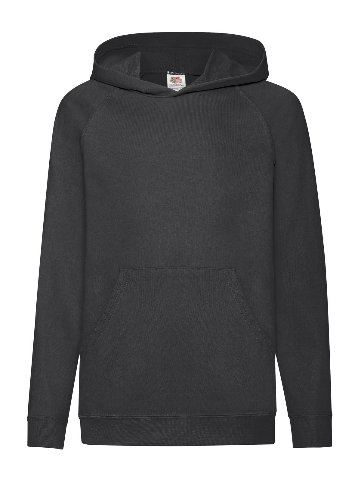 FELPA KIDS LIGHTWEIGHT HOODED SWEAT - FRUIT OF THE LOOMNero