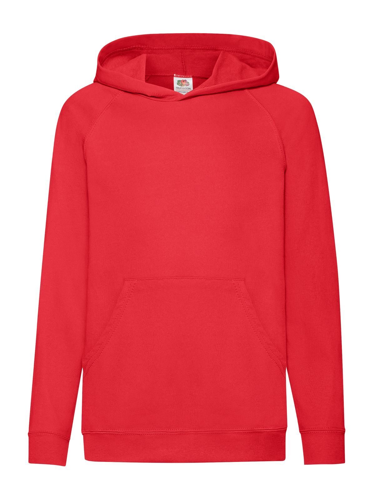 FELPA KIDS LIGHTWEIGHT HOODED SWEAT - FRUIT OF THE LOOMRosso