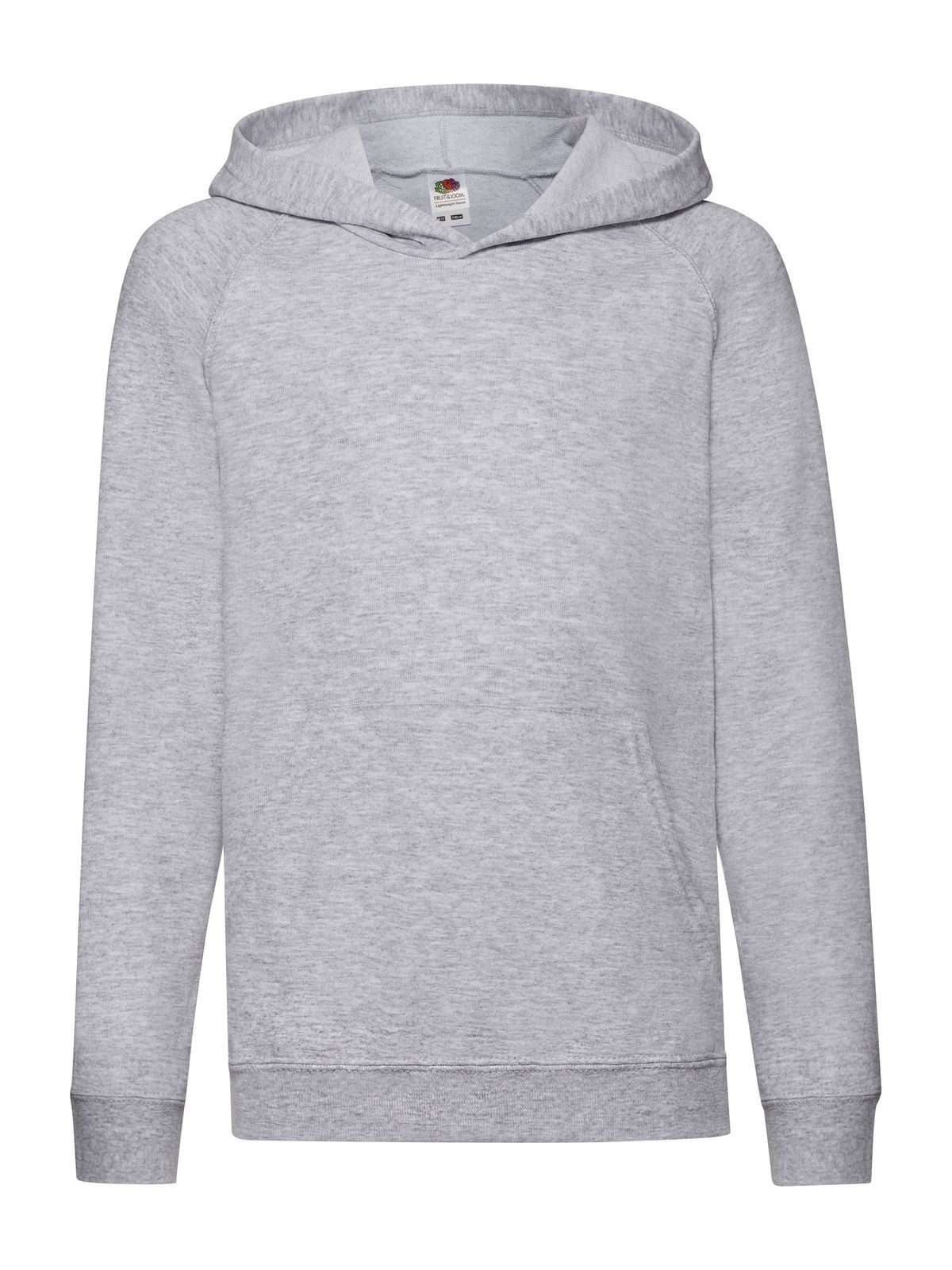 FELPA KIDS LIGHTWEIGHT HOODED SWEAT - FRUIT OF THE LOOMGrigio Melange