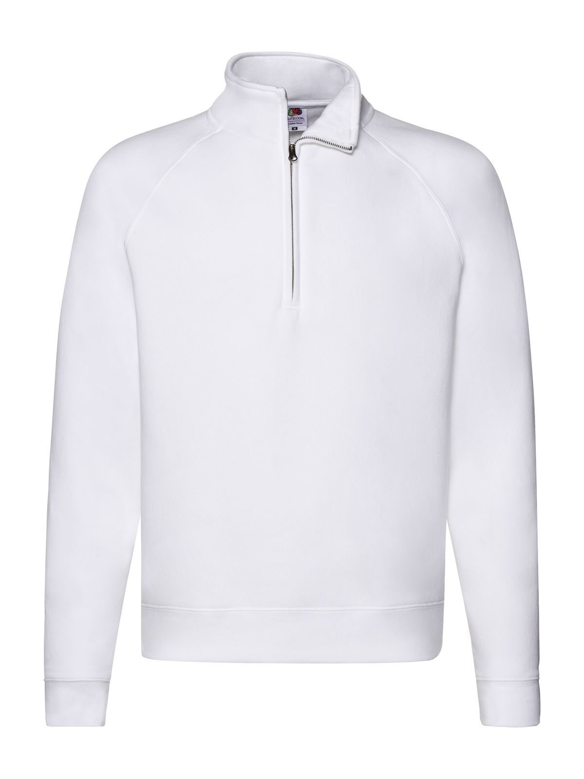 FELPA PREMIUM ZIP NECK SWEAT - FRUIT OF THE LOOMBianco