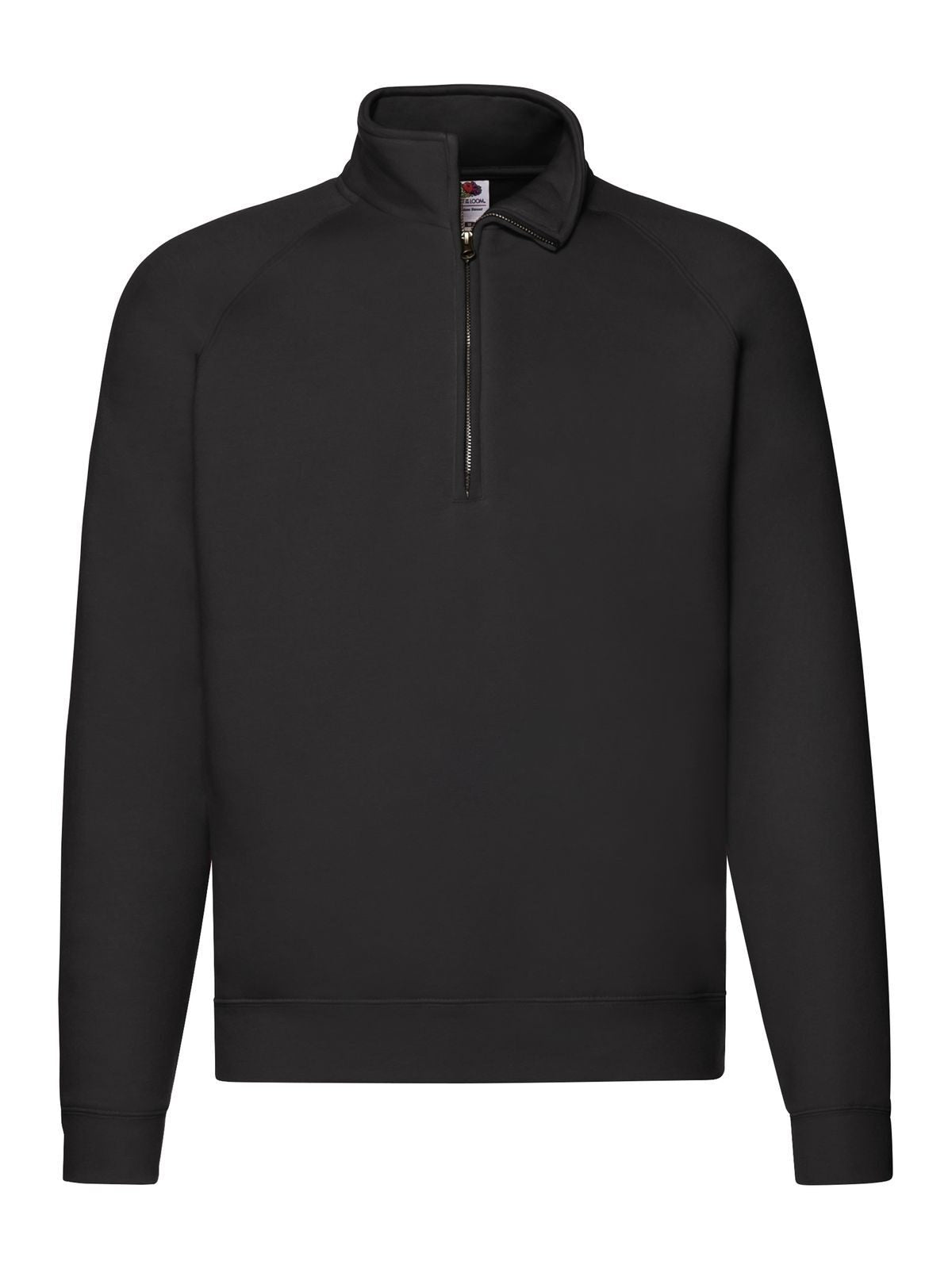 FELPA PREMIUM ZIP NECK SWEAT - FRUIT OF THE LOOMNero