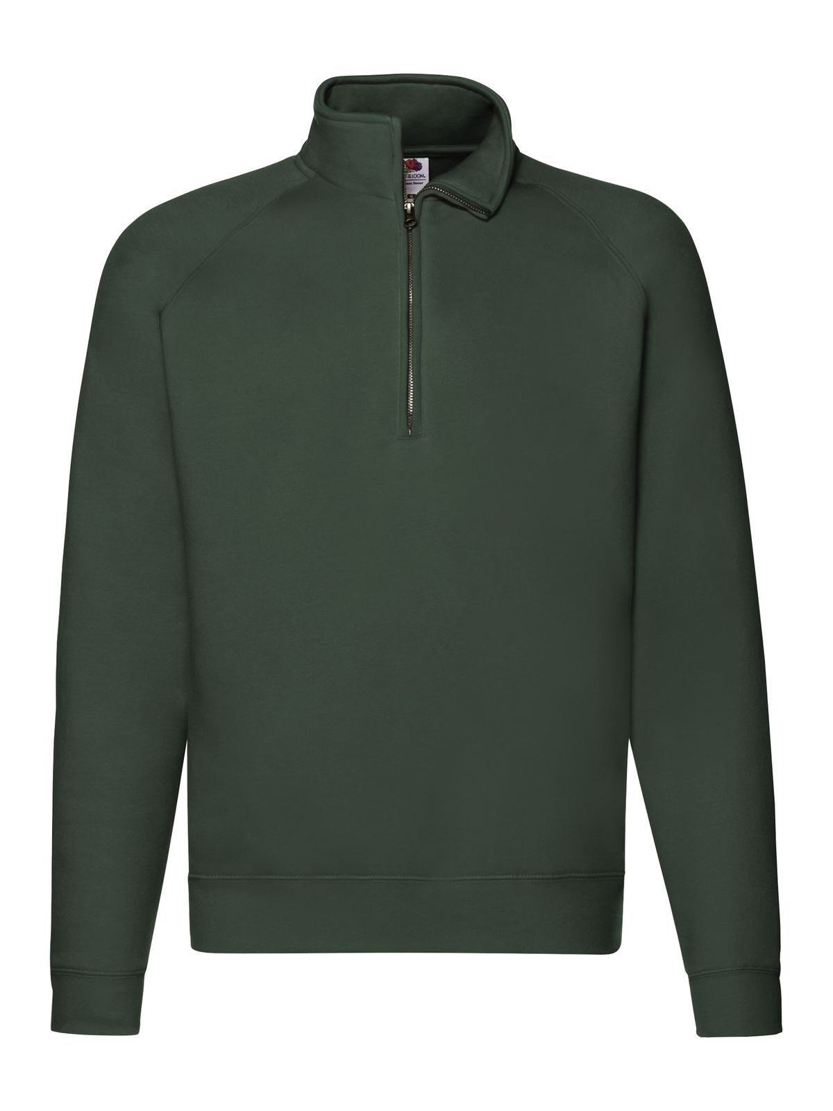 FELPA PREMIUM ZIP NECK SWEAT - FRUIT OF THE LOOMVerde Bottiglia