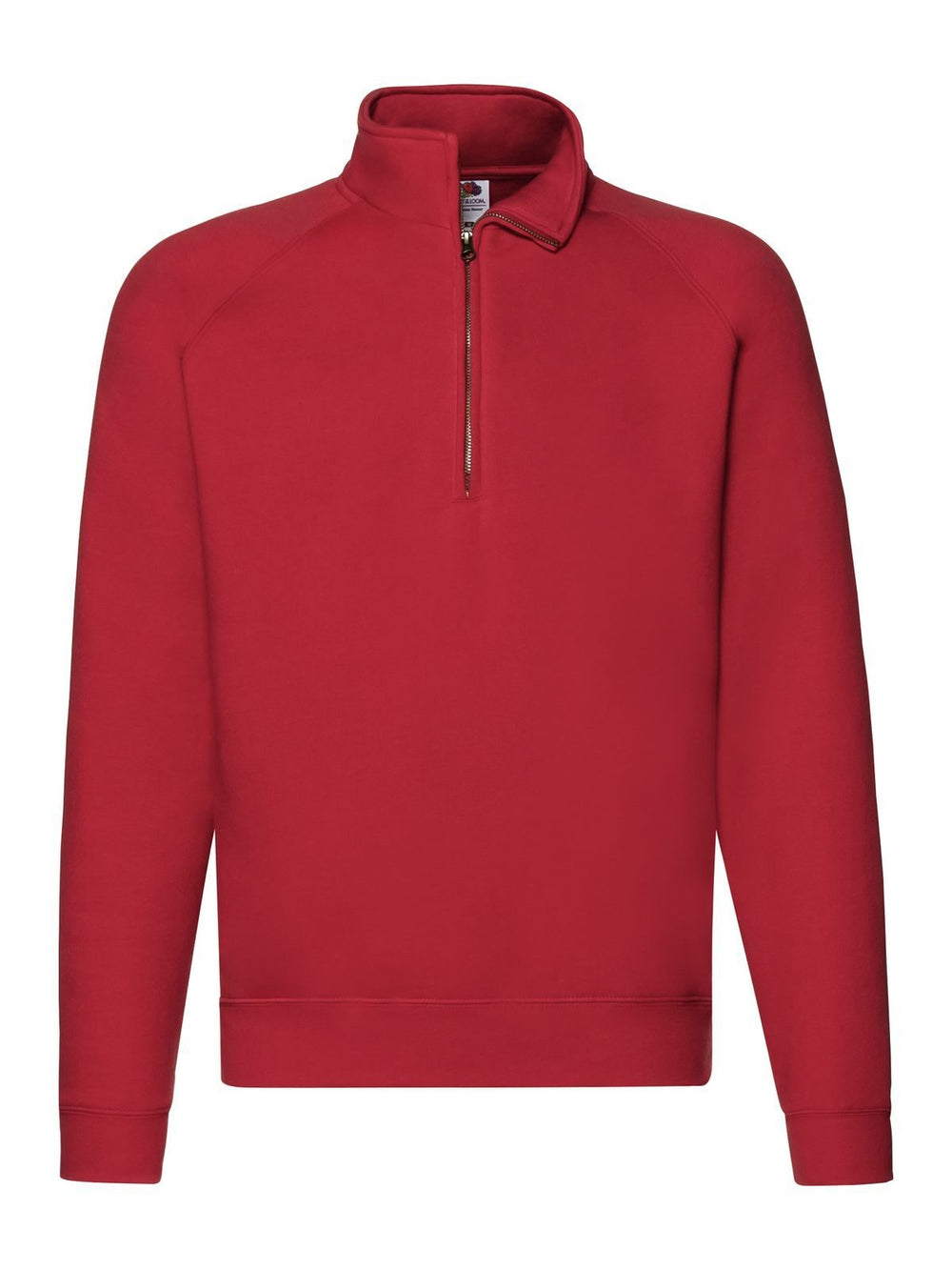 FELPA PREMIUM ZIP NECK SWEAT - FRUIT OF THE LOOMRosso