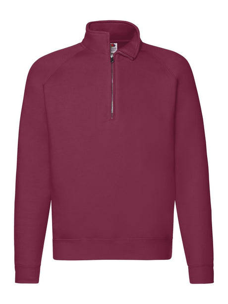 FELPA PREMIUM ZIP NECK SWEAT - FRUIT OF THE LOOMBordeaux