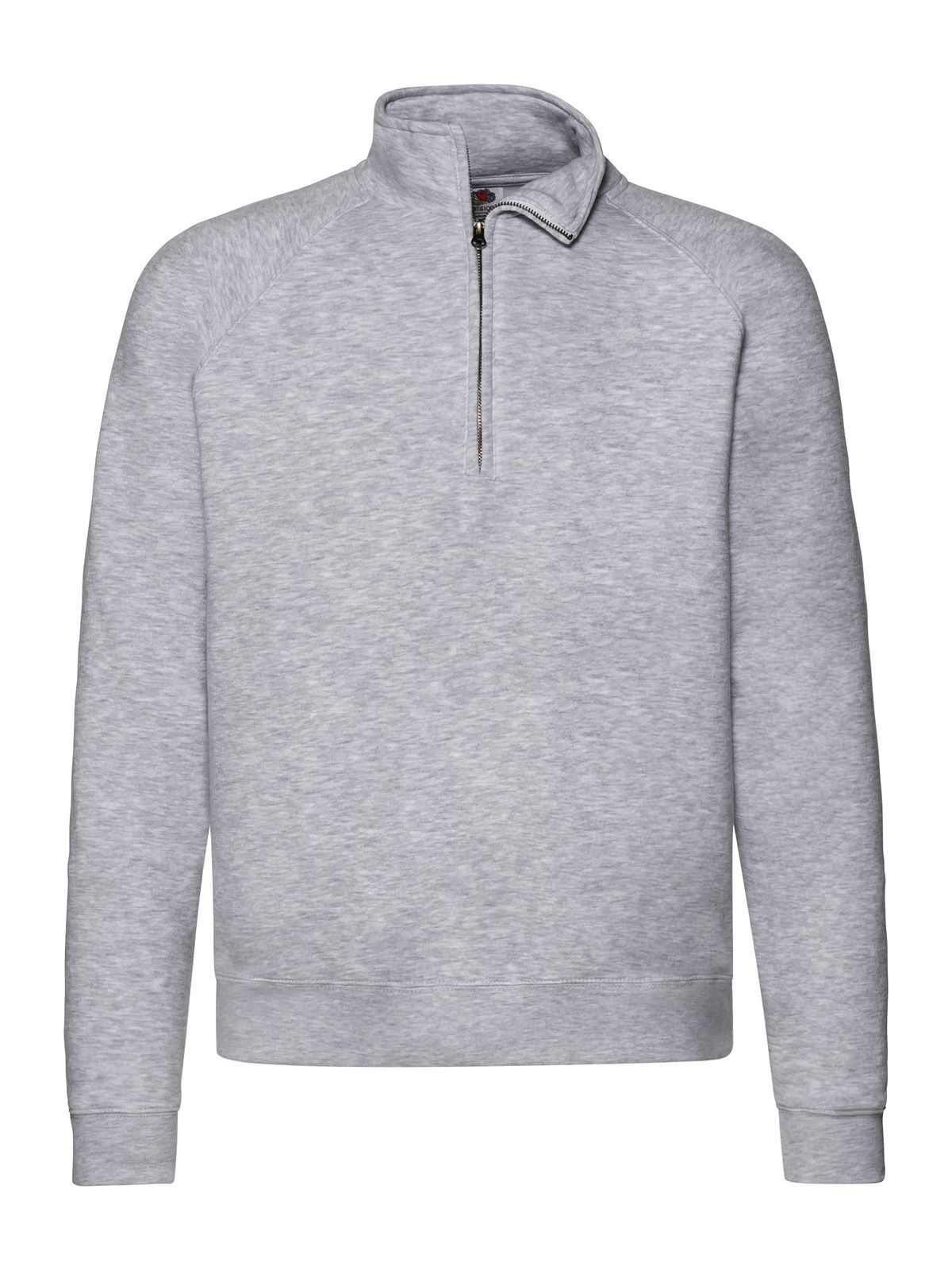 FELPA PREMIUM ZIP NECK SWEAT - FRUIT OF THE LOOMGrigio Melange