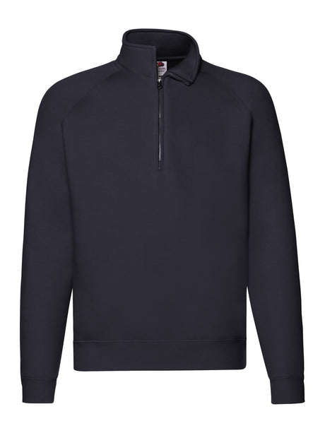 FELPA PREMIUM ZIP NECK SWEAT - FRUIT OF THE LOOMBlu Scuro