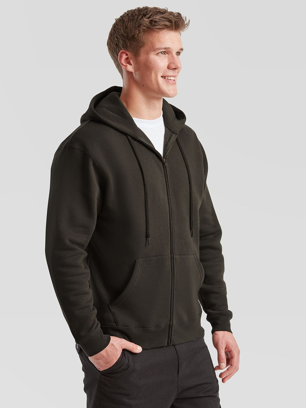 FELPA PREMIUM HOODED SWEAT JACKET - FRUIT OF THE LOOM laterale