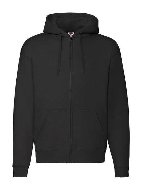 FELPA PREMIUM HOODED SWEAT JACKET - FRUIT OF THE LOOMNero