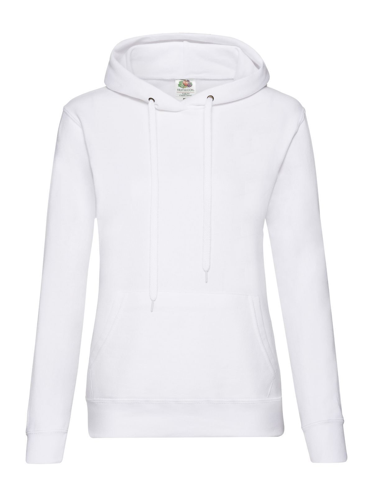 FELPA LADIES CLASSIC HOODED SWEAT - FRUIT OF THE LOOMBianco