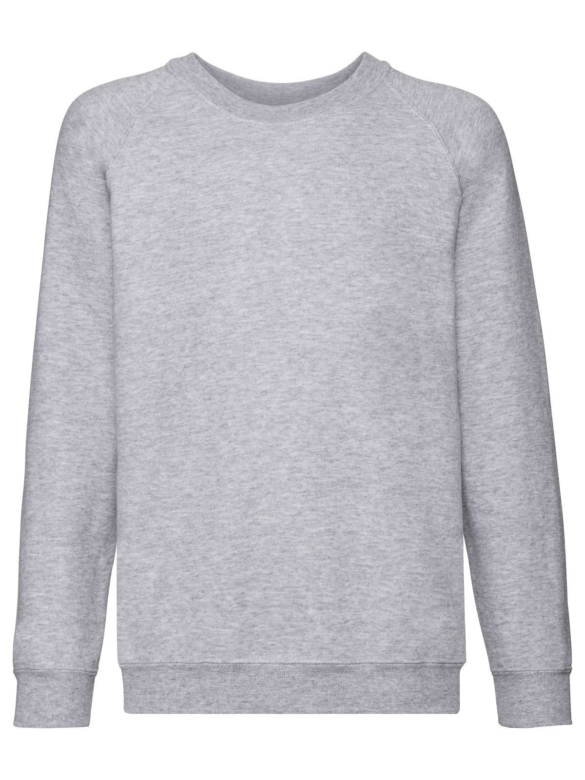FELPA KIDS CLASSIC RAGLAN SWEAT - FRUIT OF THE LOOMGrigio Melange