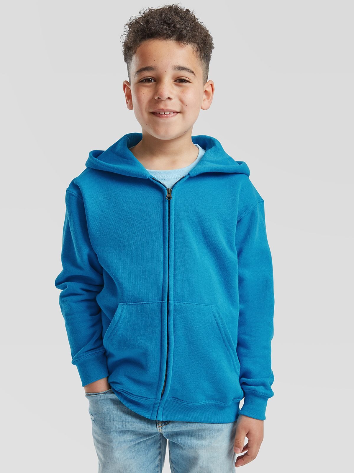 FELPA KIDS CLASSIC HOODED SWEAT JACKET - FRUIT OF THE LOOM fronte